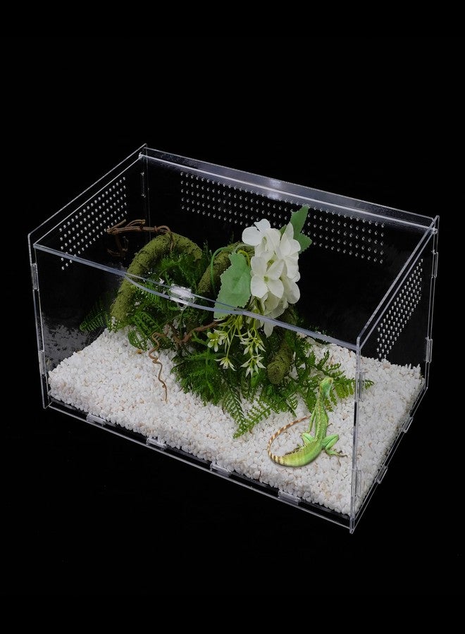 UCandy Micro Habitat Terrarium Enclosure, Jumping Spider Enclosure with Locking Latch for Small Tree Dwelling Reptiles,Tarantula, Amphibians, Spiders,Invertebrates (6x8x14 inxh) - Image 1